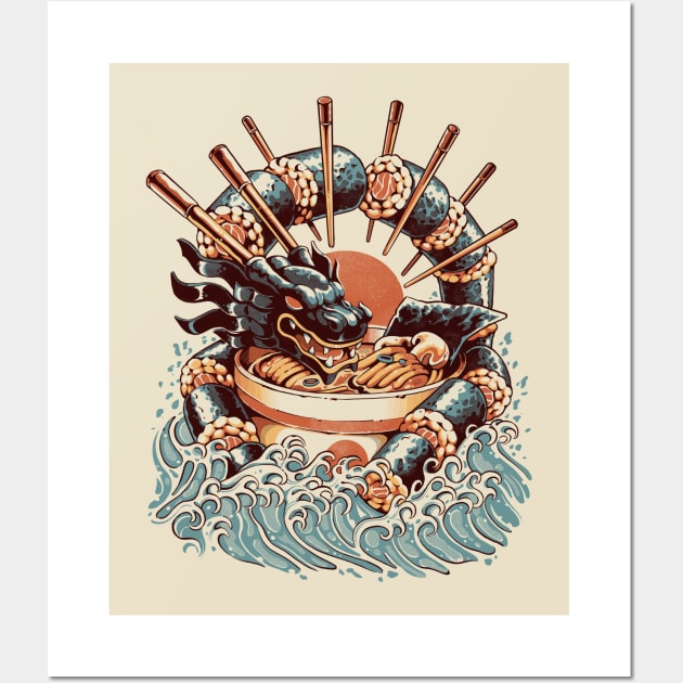 Dragon Sushi Ramen Wall Art by Ilustrata